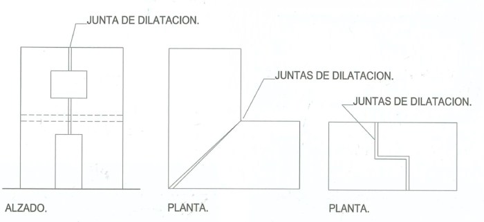 Anomalías de proyecto. Juntas de dilatación en lugar inadecuado